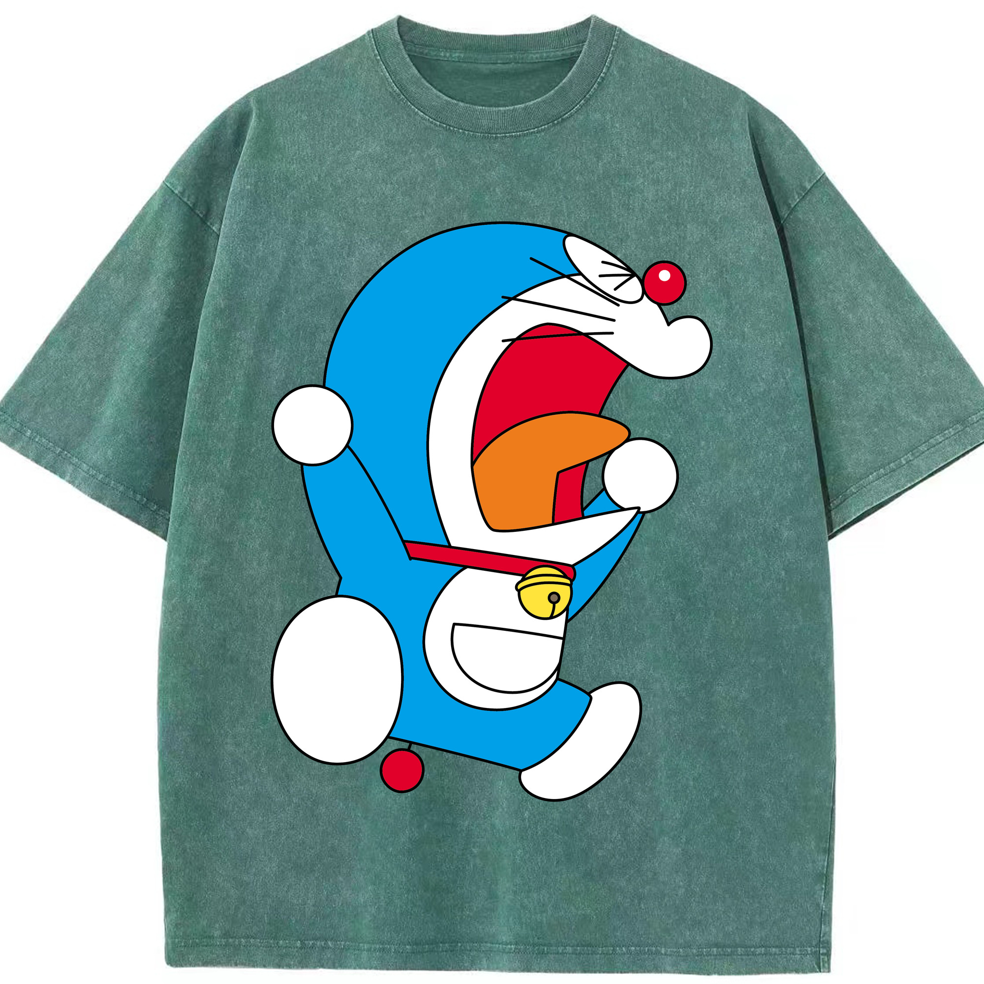 （画像用） ドラえもん Doraemon 綿100% ヴィンテージ風 半袖Tシャツ（フロントプリント）